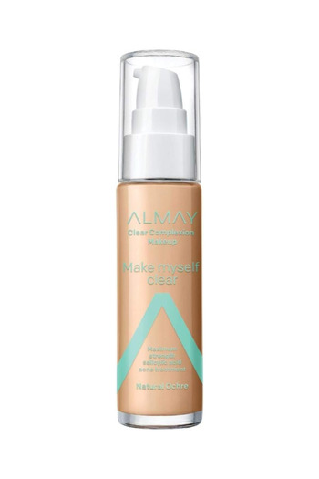 ALMAY Clear Complexion Foundation, 510 Natural Ochre, 1 oz – Matte Finish, Salicylic Acid, Fragrance-Free