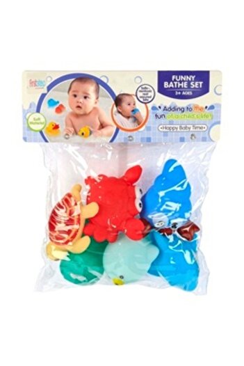 First Step Baby Bath Toy 6Pcs Set BLS85-14 Assorted