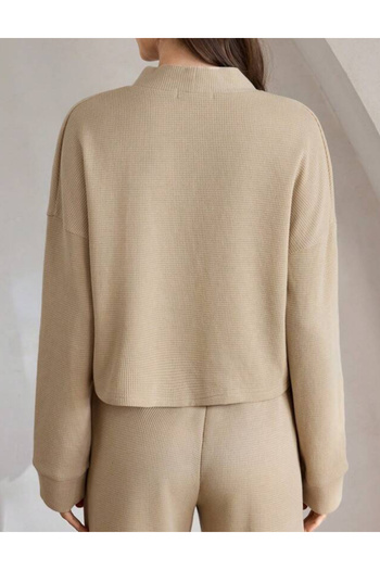 SHEIN button-down blouse, beige