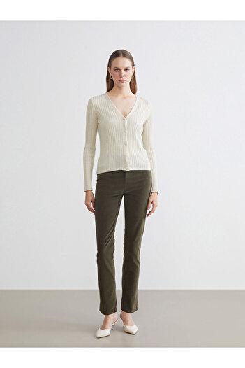 LC Waikiki Narrow Fit Velvet Women's Trousers
