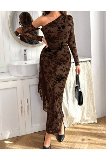 SHEIN maxi dress, brown