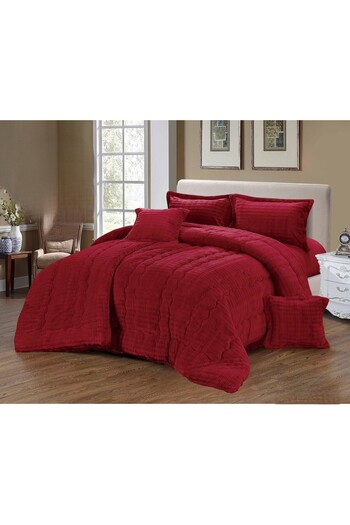 Fontana Fontaine Double Duvet Set Winter Solid Design Soft Fur Velvet for Warm Winter Quilt Size 170*230