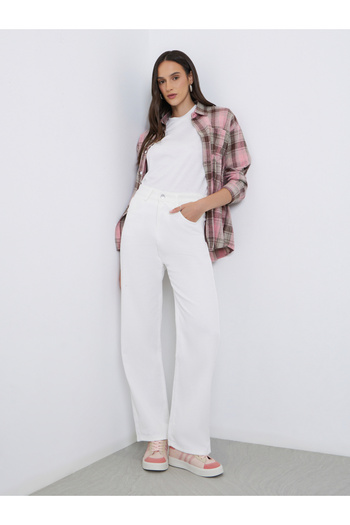 Styli High Rise Wide Leg Jeans