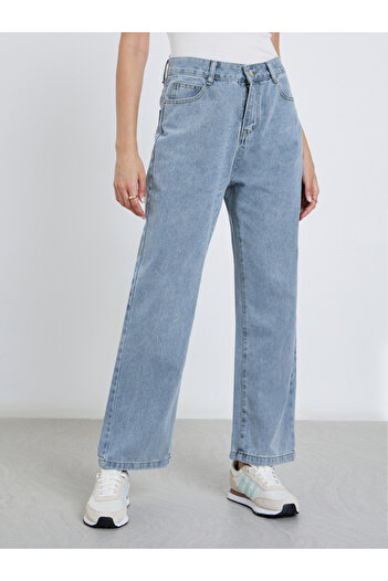 Styli High Rise Wide Leg Jeans