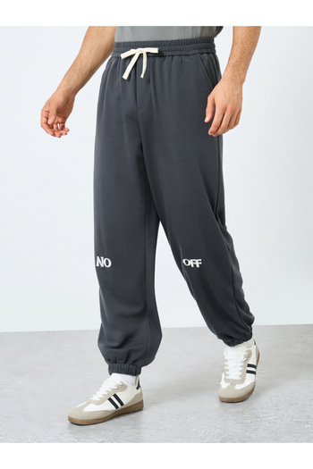 Styli Men Cuffed Relaxed Fit Joggers with Drawcord