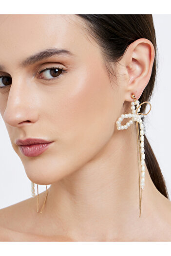 Styli Pearl Bow Dangle Earrings