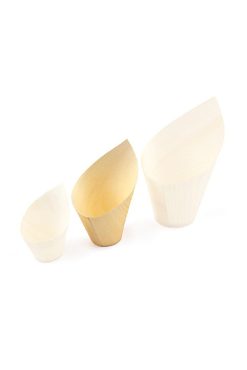Mank Căni midi, înclinate, din benzi de lemn (FSC®) pentru aperitive, 110 ml, Ø 36 x h110/50 mm, 40 buc