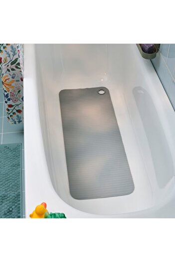IKEA VALVATTNET Bathtub mat, grey, 33 x 84 cm