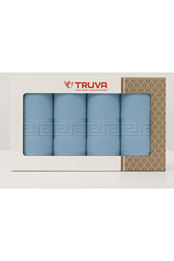 Truva Grup Set of 4 Truva Towels – 100% Cotton, 2x (50x90 cm) + 2x (70x140 cm)
