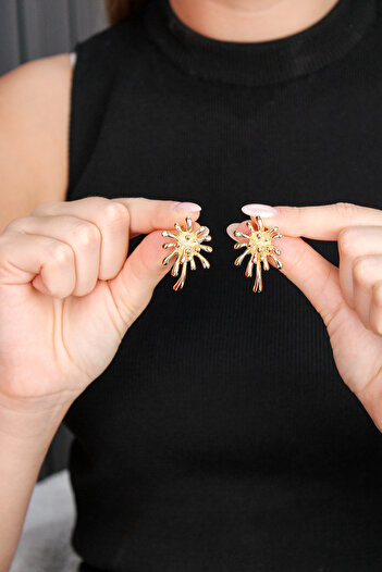 TRENDTAKI Vintage Cluster Earrings Gold Plated 00275