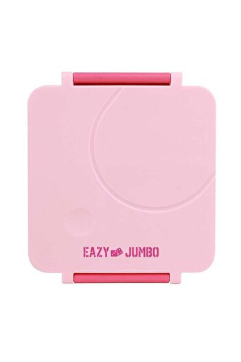 Eazy Kids 3/4 Convertible Jumbo Bento Lunch Box 1600 Ml With Leakproof SS Gravy Bowl 290 Ml, Spoon A