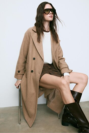 Stradivarius Oversize uzun kaban