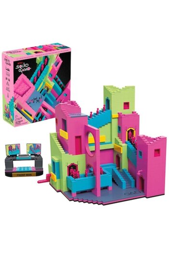 mattel Squid Game MEGA Construction Set, 1707 Pieces, Multicolor