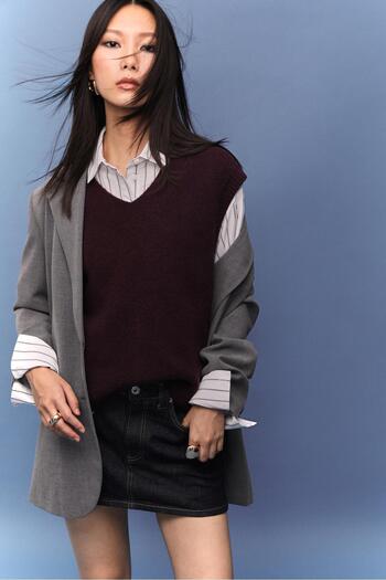 Stradivarius Soft knit V-neck vest