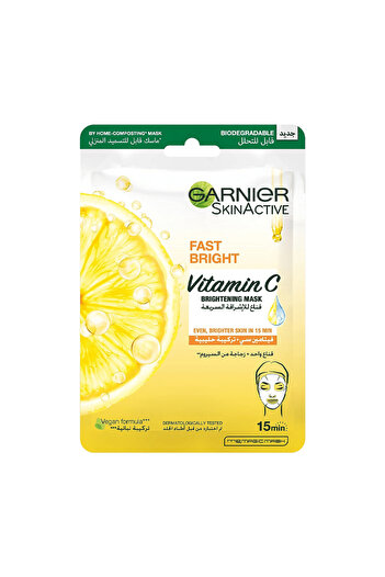 Garnier Garnier Skin Active Instant Glow Tissue Mask with Vitamin C and Milk Extract - 28g