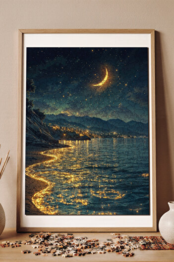 WePuzzleUp Ahşap Puzzle - Yıldızların Kıyısı - 450 Parça, 29x39 cm