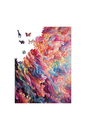 WePuzzleUp Ahşap Puzzle - Renk Fırtınası - 450 Parça, 29x39 cm