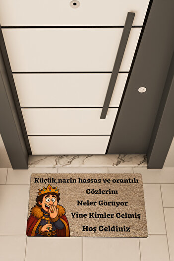 Dormot High Quality Digital Printing Brown, Prince, Cartoon Delicate My Eyes Theme Door Front Mat