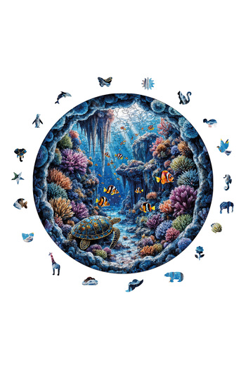 WePuzzleUp Ahşap Puzzle - Denizaltı Cenneti - 252 Parça, 29x29 cm