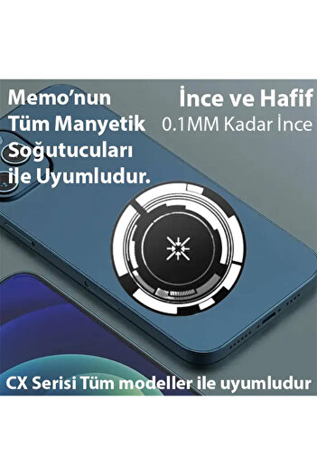 toyigoo Magnetic Metal Ring - Phone Cooler Compatible Cx07-Cx08 and Magnetic All Models- - Tygo6111-323