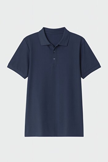 Çamdalı İş Elbiseleri Widi Combed Cotton Quality Polo Neck T-Shirt Navy Blue