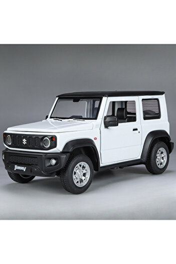 Choice1 White 1:24 Suzuki Jimny Car Model Toys Alloy Diecast SUV 4 Doors Opened Pull Back Sound Light Shock