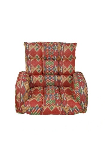 smart home Premium Folding Floor Chair with Armrest – Comfortable Velvet Fabric Recliner Chair, 65x55x55cm