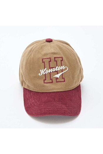 KIABI Ribbed fabric cap with visor BROWN
