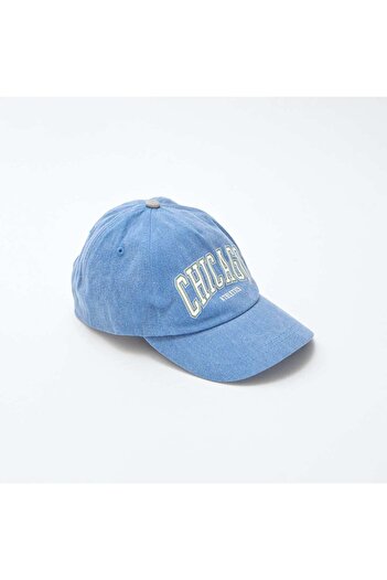 KIABI Denim Cap with Inscription BLUE
