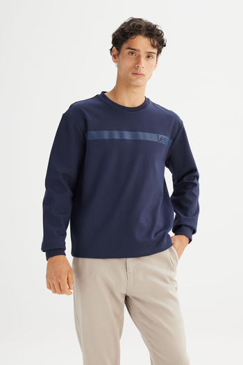 Lee Cotton Regular Fit Regular Cut Crew Neck Sweatshirt