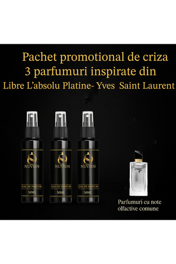 Nuvien Set of 3 Perfumes 50ml – Inspired by Libre L'absolu Platine Y.S.L.