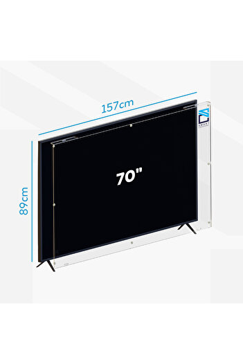SMART CREATIONS 70" TV Screen Protector – Shatterproof, Scratch & Water Resistant, HD Clear