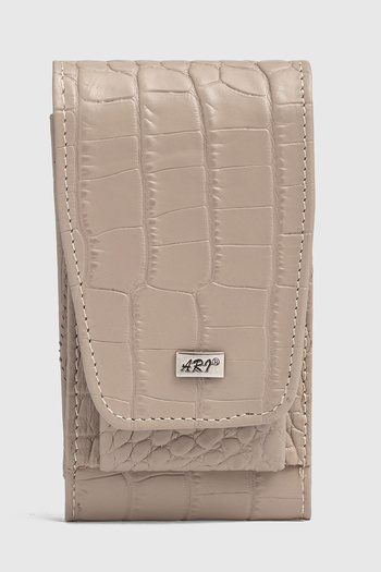 Fiyaka Ar-004 Genuine Leather Cigarette Case Croco-Beige