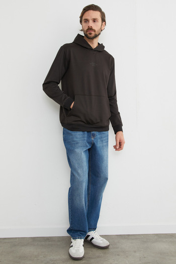 Fulla Moda Text Printed Hooded Sweatshirt