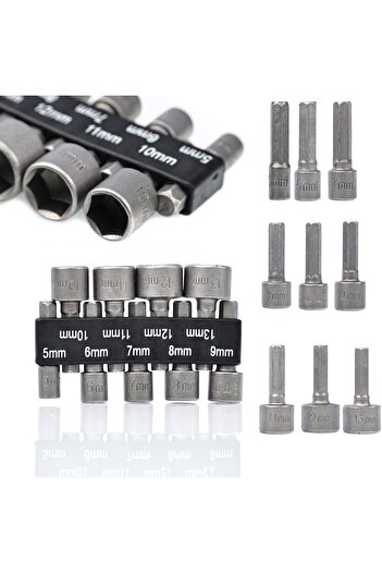 Rosfix Tubular Head Set 5–13MM | 1/4” | Stainless Steel | 9 Pieces