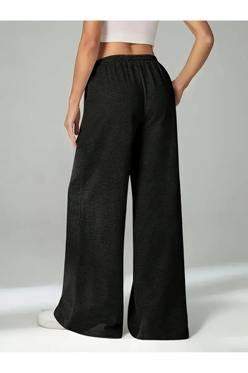 LOSSİA Women's Black Plus Size Baggy Loose Cut Pants Six Stretchy Comfortable Fabric Sweatpants King Modahjn