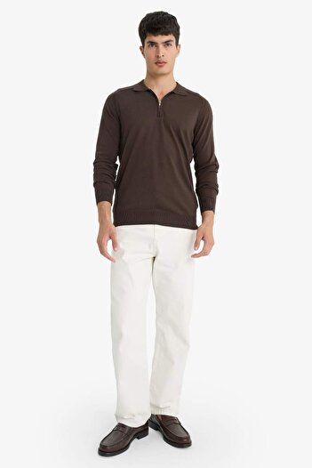 DeFacto Men's Sweater D0621Ax/Bn497 Brown