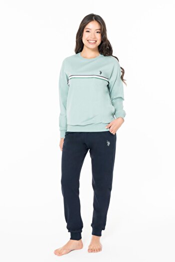 U.S. Polo Assn. Women's 2 Thread Winter Home Wear Pajama Set, Narrow Leg