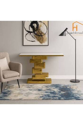 Al Saada Home Console Table - Glass - 80 x 40 x 140 cm