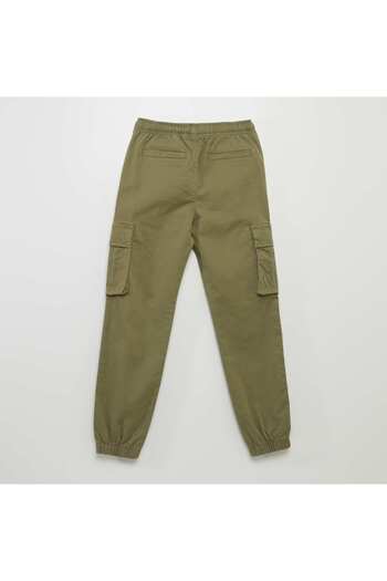 KIABI Stretchy multi-pocket trousers GREEN
