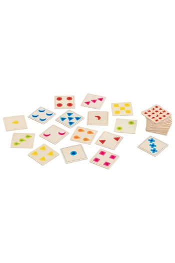 Goki Memory Game, Sorting and Matching Colors and Shapes, Wooden, 30 Pieces,