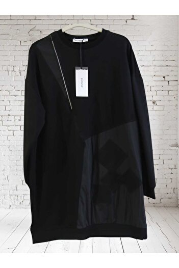 Puane Women's Zipper Detailed Parachute Fabric Transitional Sports Tunic
