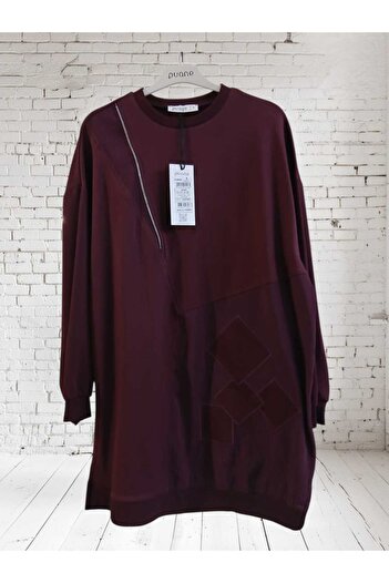 Puane Women's Zipper Detailed Parachute Fabric Transitional Sports Tunic