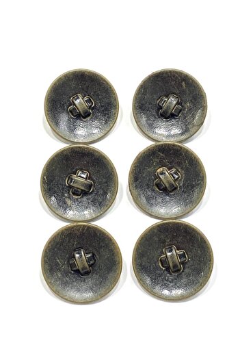 karantuhafiye Italian Vintage Large Button / Set of 6 / 3.8 cm / Khaki