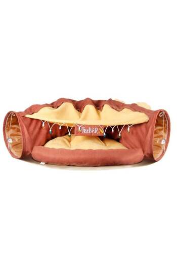 Golden cat Mahali Cat Toy Collapsible Tunnel Bed Comfortable Cave, Round Hug and Snuggle Hole Pet Ne