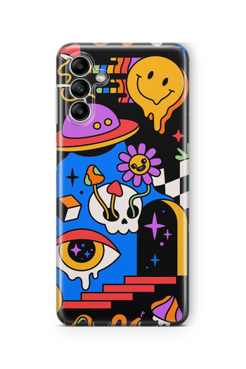 Multitronic Samsung Galaxy A36 Compatible Melting Face Design Printed Transparent Case