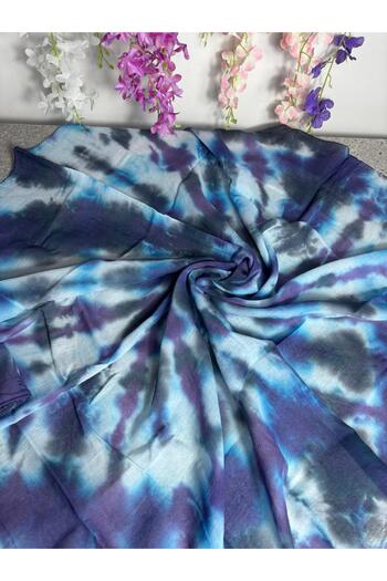 Sobe Hediyelik Batik Patterned Colorful Muslin Writing – 100X100 cm Daily and Dowry Headscarf