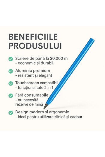 NEO Endless Tip Pencil, Multifunctional, Durable Material, Blue