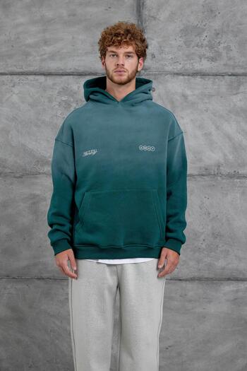NOMARC Green Esent Oversize Sweatshirt with Spray Detail