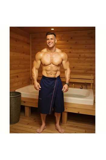 NikAr Home Spa Bathroom Turkish Bath Towel with Elastic Pocket Modern